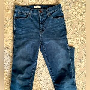 Madewell 10” High Rise Skinny Jeans Medium Wash Size 29 Tall